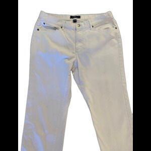 American Living Womens Jeans Cropped Pants Size 12 Bright White Summer Vacation
